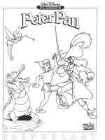 A coloring page of peter pan